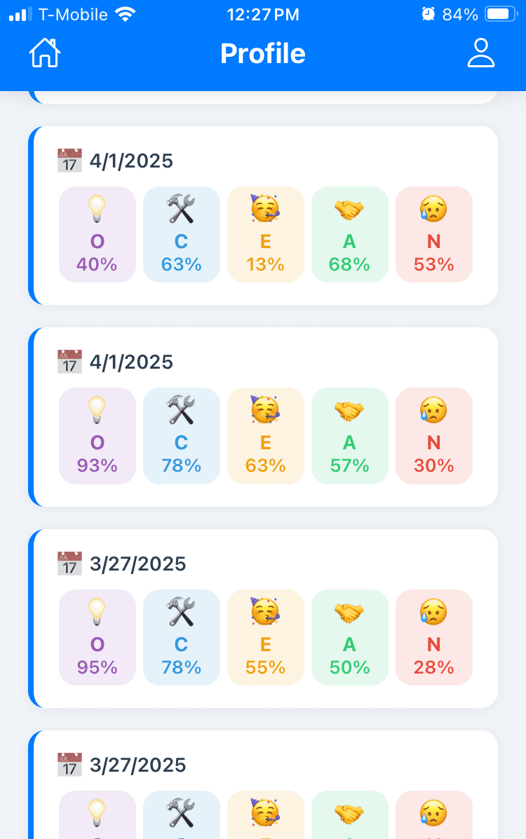 Big 5 Personality Test App thumbnail